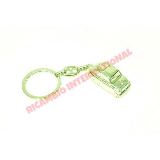 Keyring Classic Fiat 500  - Polished Chrome