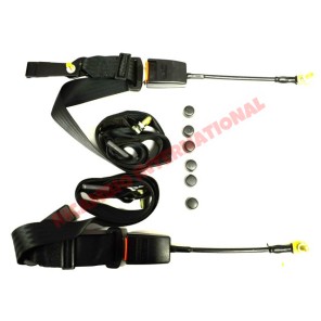 Kit de cinturón de seguridad delantero estático (NEGRO) - Classic Fiat 500, 126, 600, 850, 900