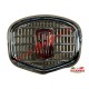 Griglia e clip per stemma anteriore in metallo cromato - Fiat 500 classica