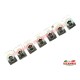 Griglia e clip per stemma anteriore in metallo cromato - Fiat 500 classica