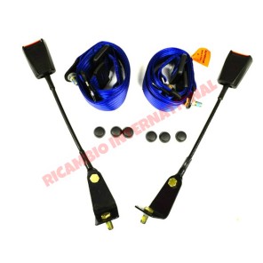 Kit de cinturón de seguridad delantero estático (AZUL) - Classic Fiat 500, 126, 600, 850, 900