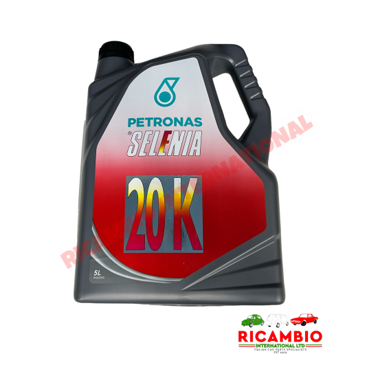 Selenia 20K Oil 5Ltr (10W40) Semi-Synthetic - Classic Fiat Panda,Uno,Cinquecento,Seicento,Punto Mk1