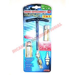 Twin size spark plug T-Spanner