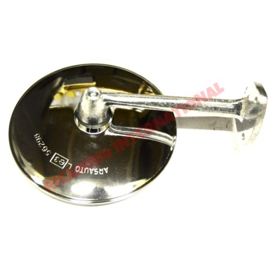 Chrome Round Mirror - Classic Fiat 500 Giardiniera