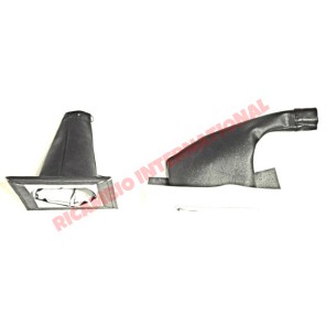 Cubierta de la palanca de freno de mano y de la palanca de cambios (NEGRO) - Classic Fiat 500