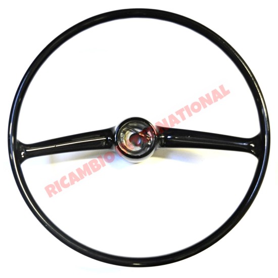 Original Black Steering Wheel - Classic Fiat 500
