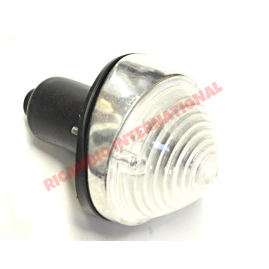 Lámpara indicadora delantera blanca (aluminio)-Fiat Classic 500, 600
