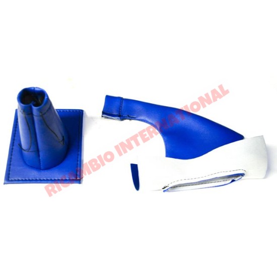 Funda de palanca de freno de mano y palanca de cambios (AZUL) - Classic Fiat 500