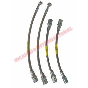 Kit de manguera de freno de acero inoxidable y teflón trenzado - Classic Fiat 500, 126