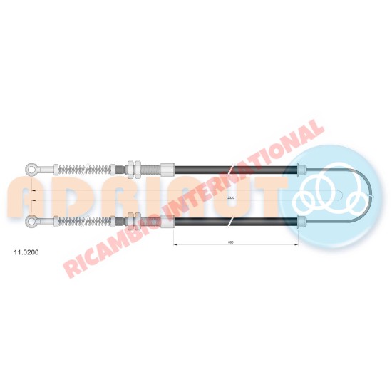 Cable de freno de mano - Classic Fiat 500