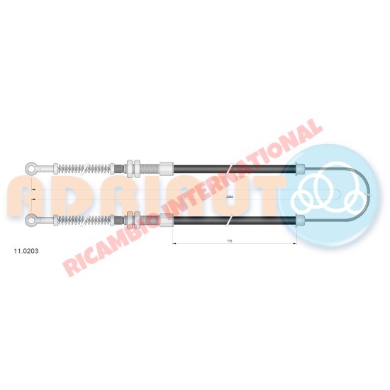 Cable de freno de mano - Fiat 126