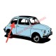 O/S Right Hand Rear Side Quarter Window Seal - Classic Fiat 500