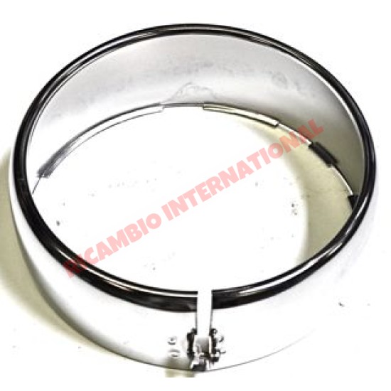 N/S (left) Chrome Head Lamp Bezel - Fiat 600
