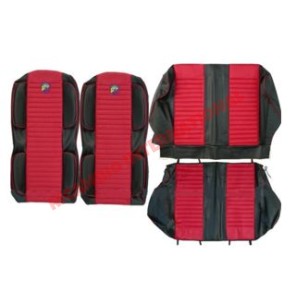 Abarth juego de cubierta de asiento deportivo rojo/negro-Classic Fiat 500