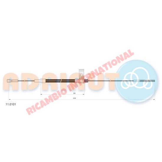 Clutch Cable - Classic Fiat 500 N/D/F/L