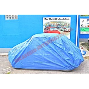 Funda impermeable transpirable para coche en AZUL ROYAL - Fiat 500, 126 clásico