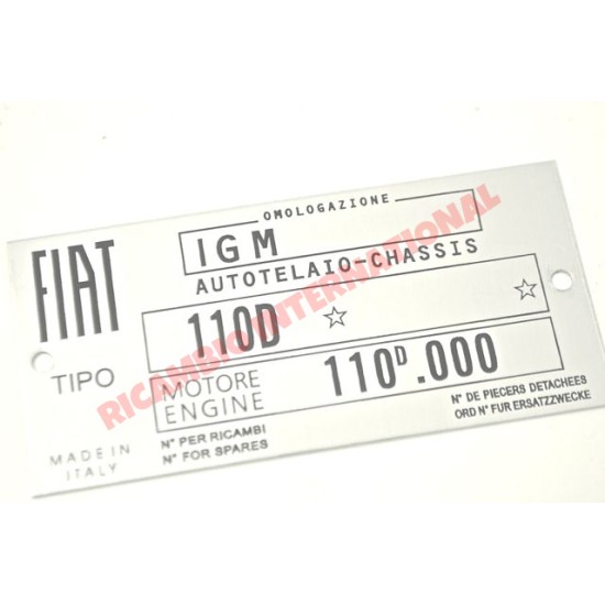 Chassis Plate - Classic Fiat 500