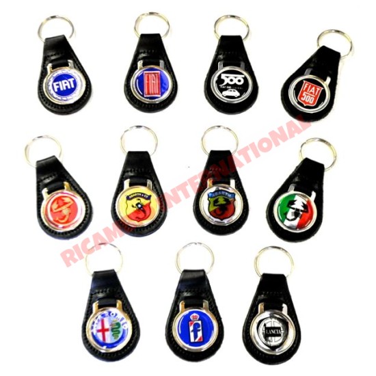 Black Leather Keyfob Keyring