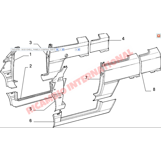 O/S Right Hand Outer Sill Panel - Classic Fiat Panda