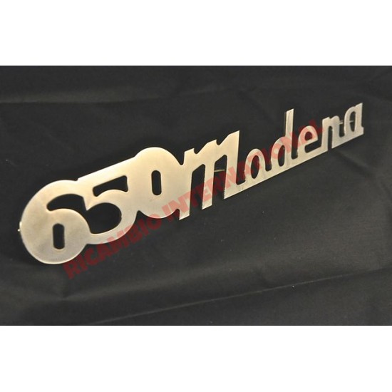 Insignia metálica de cromo ' 650Módena ' pulido