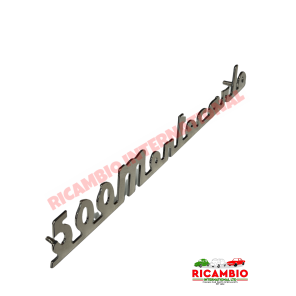 Insignia metálica cromada '500Montecarlo' y clips