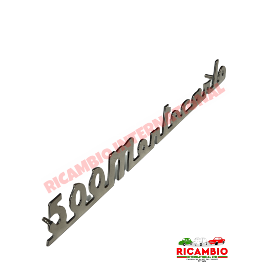 Polished Chrome '500Montecarlo' Metal Badge & Clips