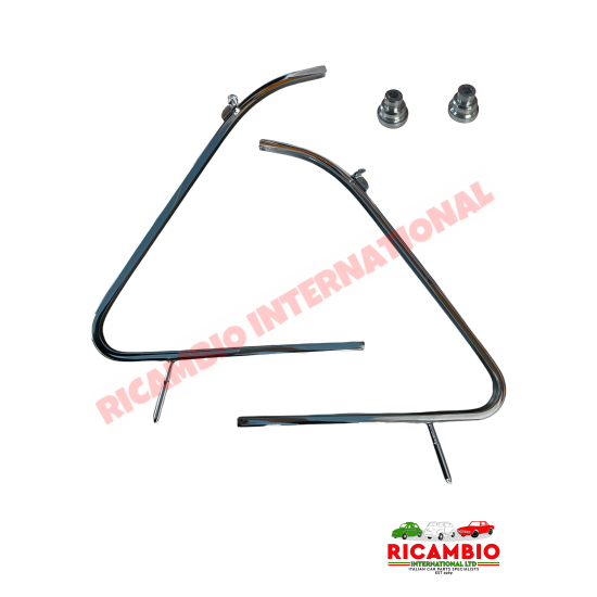 Chrome Quarter Light Frame Kit (BEST AVAILABLE) - Classic Fiat 500 D,F,L,R