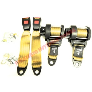 Kit Cinturón Trasero Automático Inercia (COFFE CREAM) - Classic Fiat 500, 126, 600, 850, 900