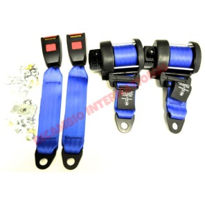 Kit Cinturón Trasero Automático Inercia (AZUL) - Classic Fiat 500, 126, 600, 850, 900