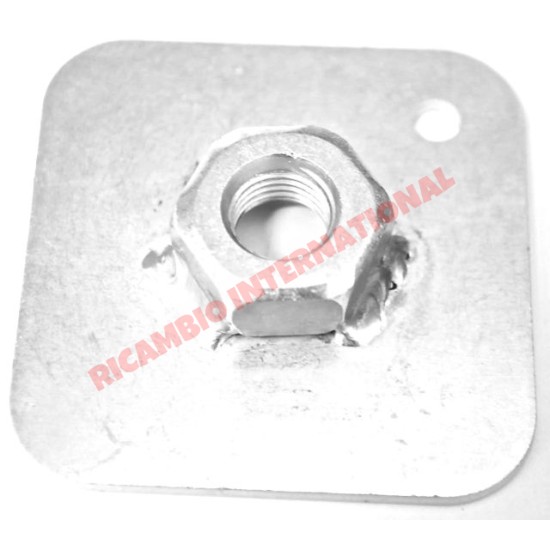 Seat Belt Threaded Plate/Nut - Classic Fiat 500, 126, 600, 850, 900 plus many more