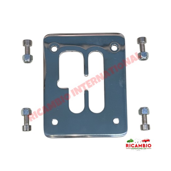 Placa selector de engranaje de cromo & pernos-Fiat clásico 500, 126