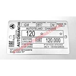 Placa del chasis-Classic Fiat 500