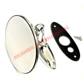 Espejo redondo cromado (atornillado) - Classic Fiat 500,126,600,850,124