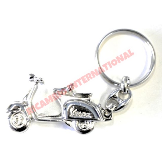 Keyring Polished Chrome 'Vespa'