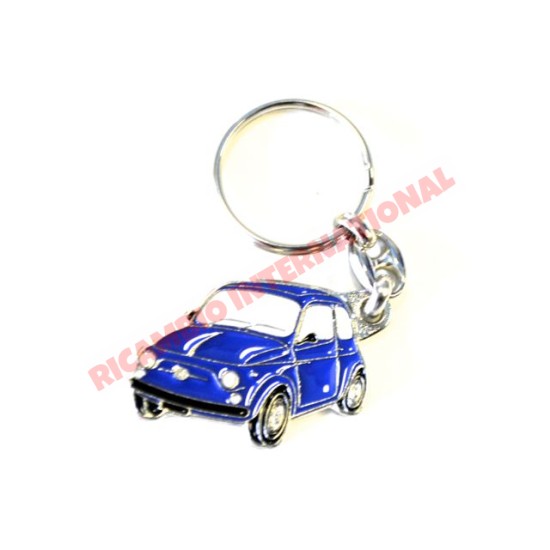 Metal Keyring 'Fiat 500' - Classic Fiat 500