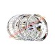 Chrome Plastic Hub Caps (Set of 4) - Classic Fiat 500