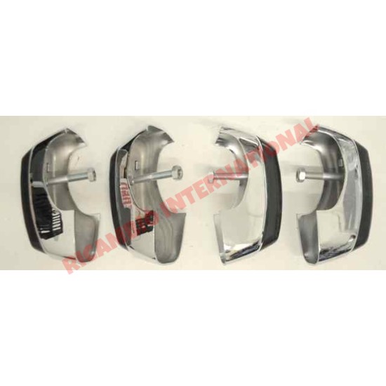 Set of Chrome Bumper Knudge Bars - Fiat 850