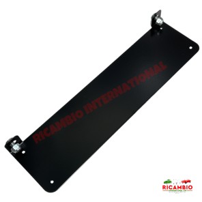 Zócalo y accesorios de la placa de matrícula delantera de metal negro - Classic Fiat 500