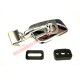 O/S Right Chrome Rectangle Mirror (Clip-on) - Classic Fiat 500, 126, 600