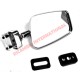 O/S Right Chrome Rectangle Mirror (Clip-on) - Classic Fiat 500, 126, 600