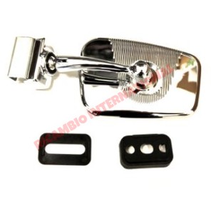Espejo rectangular cromado O/S (con clip) - Classic Fiat 500, 126, 600