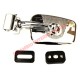 O/S Right Chrome Rectangle Mirror (Clip-on) - Classic Fiat 500, 126, 600