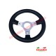 Black Leather 'LUISI' Steering Wheel - Classic Fiat 500, 126