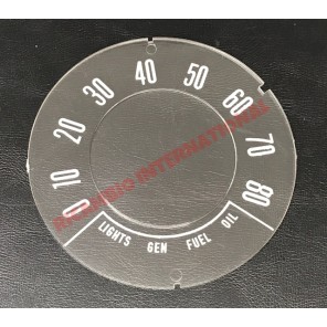 Vidrio velocímetro delantero FLAT Speedo (MPH)-Fiat clásico 500