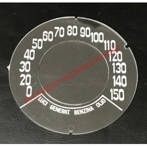 Vidrio velocímetro delantero plano Speedo (KM/H)-Fiat clásico 500