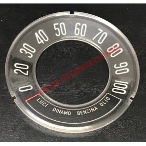 Vidrio velocímetro delantero convexo (KPH)-Fiat clásico 500