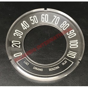 Vidrio velocímetro delantero convexo (KPH)-Fiat clásico 500
