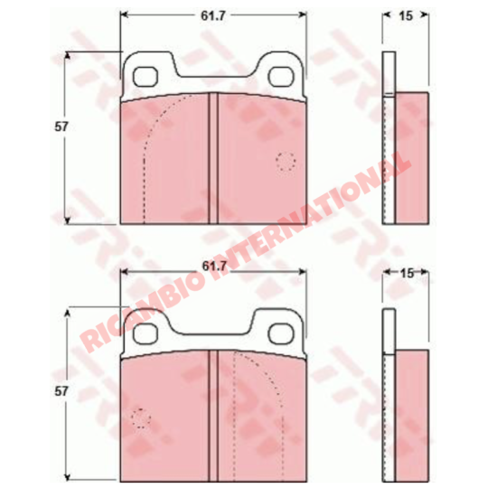 Rear Brake Pads - Lancia Stratos