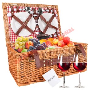 Cesta de picnic de mimbre para 4 personas - Classic Fiat 500
