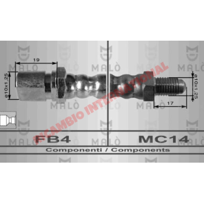 Manguera de freno flexible trasera - Lancia Fulvia S2 y S3